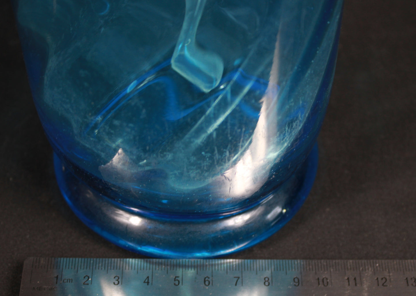 Vintage J.A. van Thijn Den Haag Blue Glass Soda Siphon Seltzer Bottle