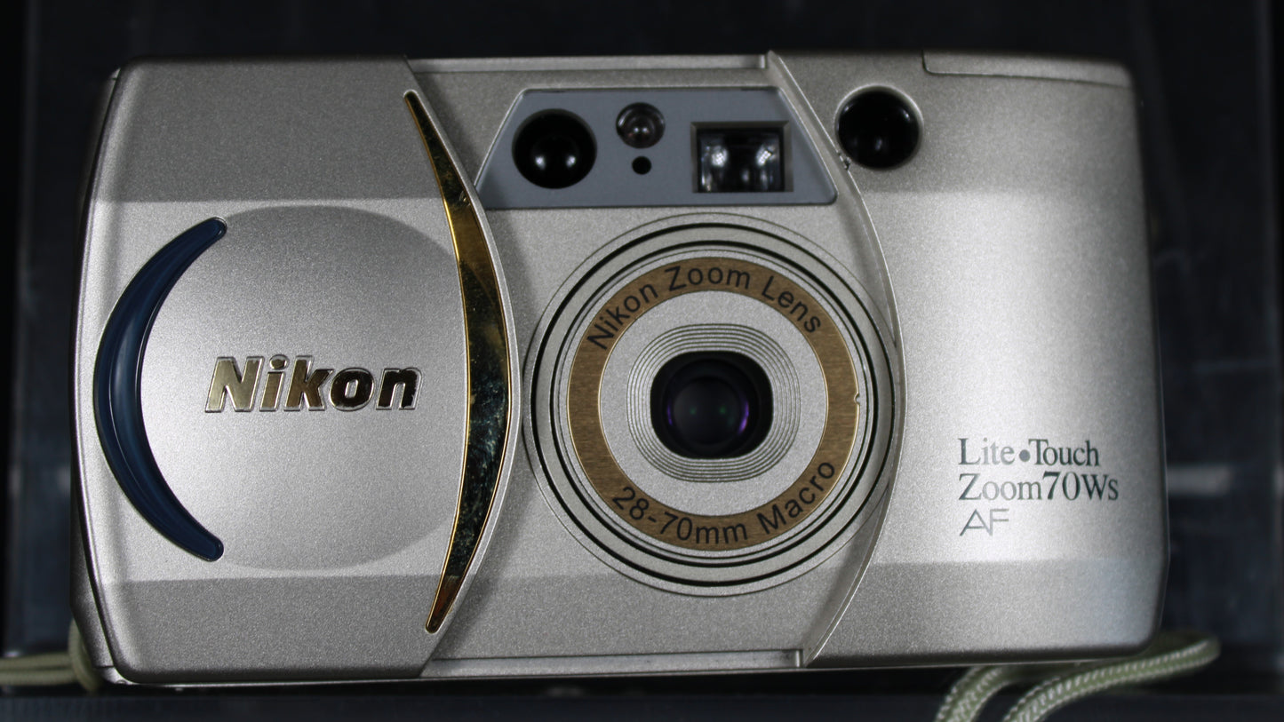 Nikon Lite Touch Zoom 70Ws AF 35mm Point and Shoot Film Camera with Case
