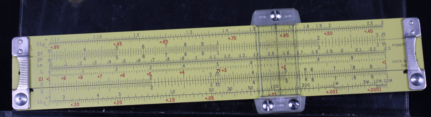 Vintage Pickett Model N600-ES All-Metal Pocket Slide Rule