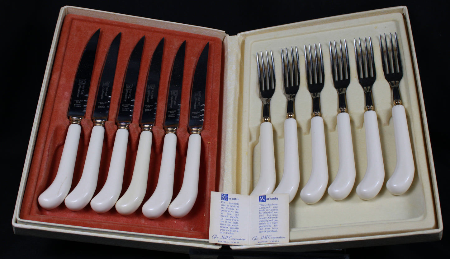 Glo-Hill Celebration 12-Piece Stainless Steel Steak Flatware Set