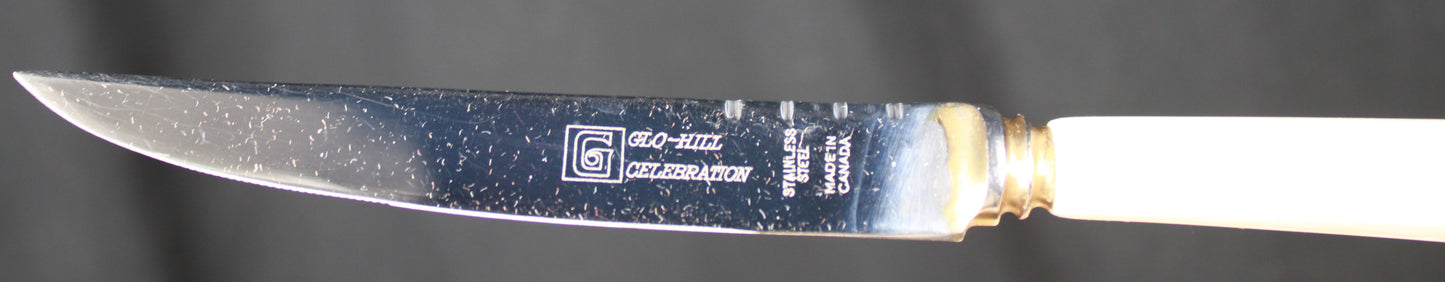 Glo-Hill Celebration 12-Piece Stainless Steel Steak Flatware Set