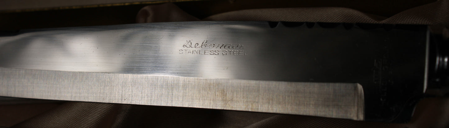 Debonair 3-Piece Stainless Steel Carving Set with Faux Stag Handles