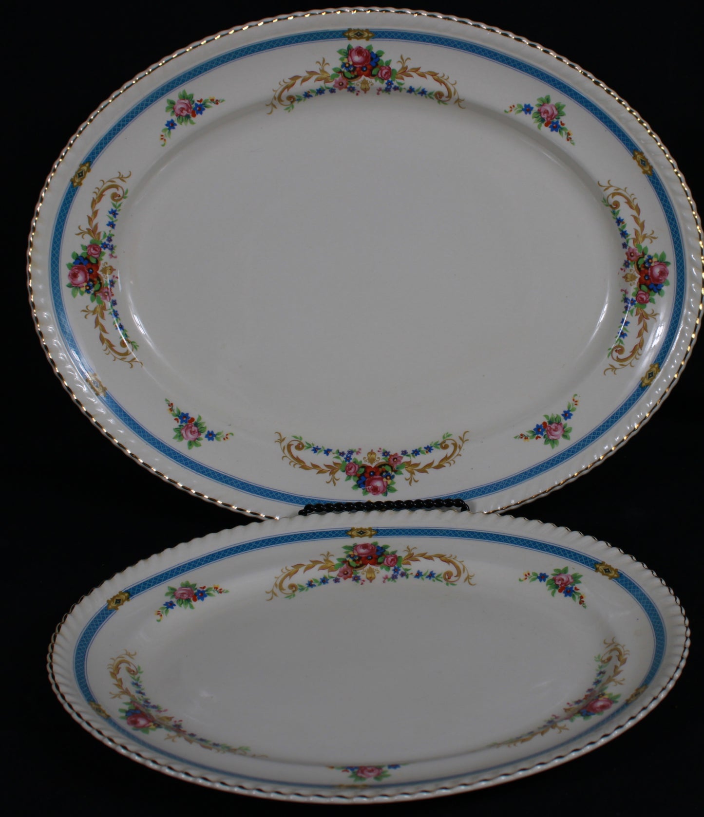 Vintage Johnson Bros England Blue Garland Dinnerware Set