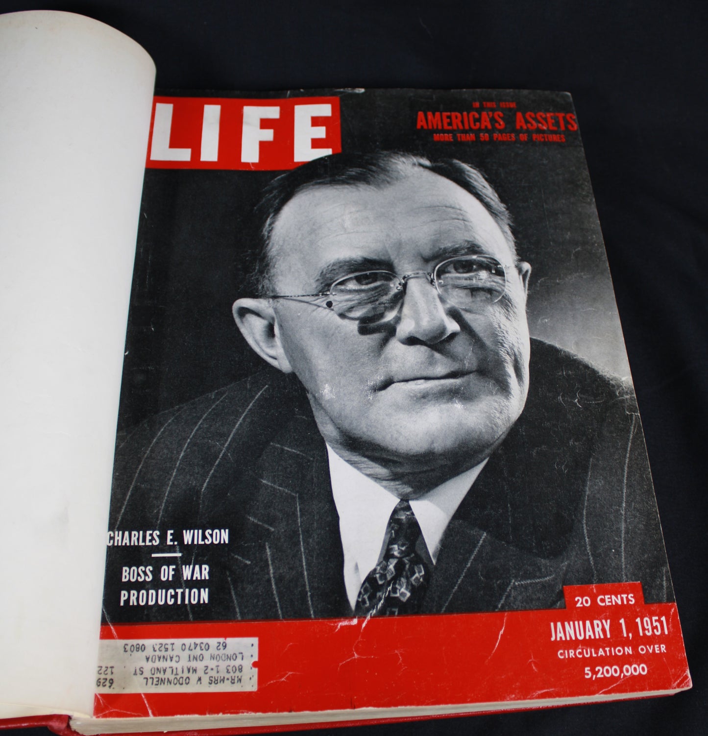 Bound Volume of Vintage LIFE Magazines January to February 1951 Mid-Century History