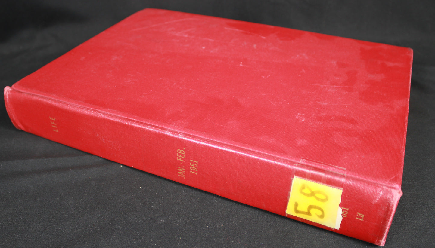 Bound Volume of Vintage LIFE Magazines January to February 1951 Mid-Century History