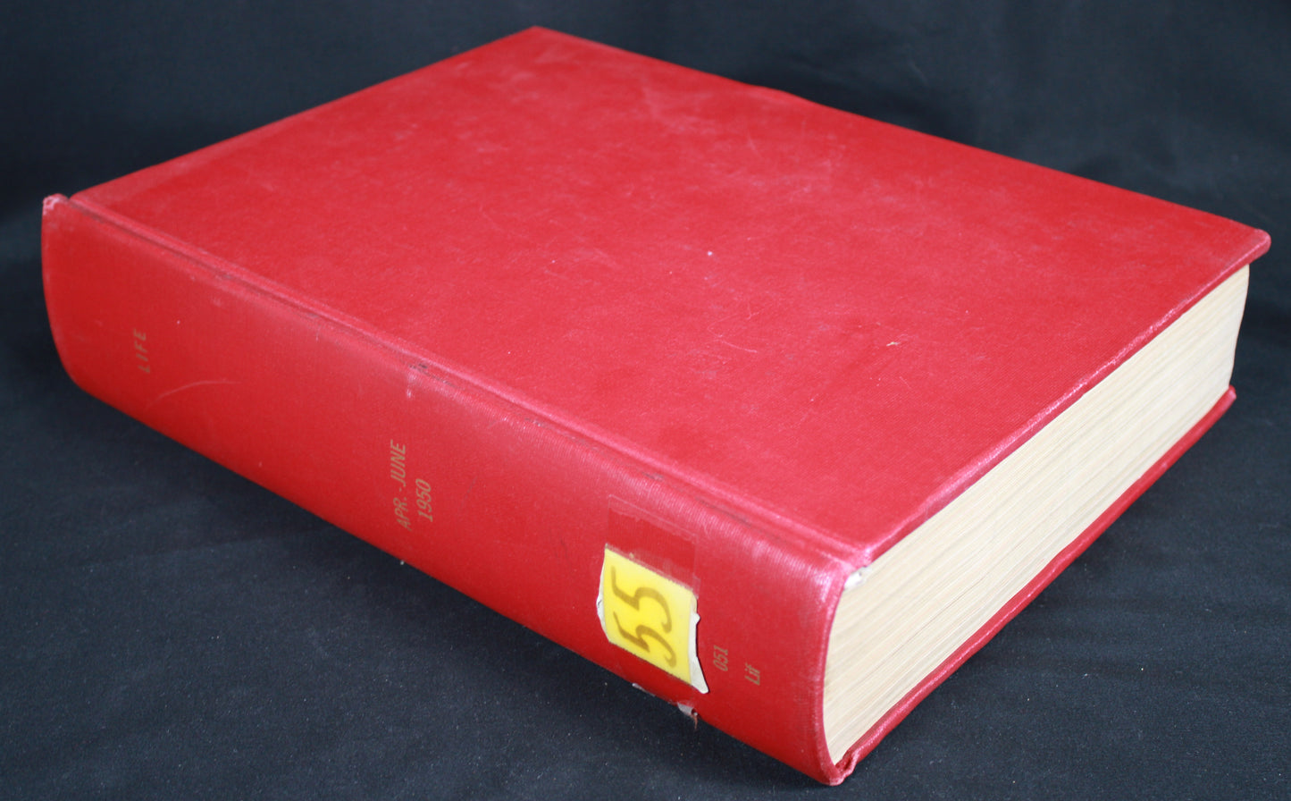 Bound Volume of Vintage LIFE Magazines April to June 1950 Mid-Century History