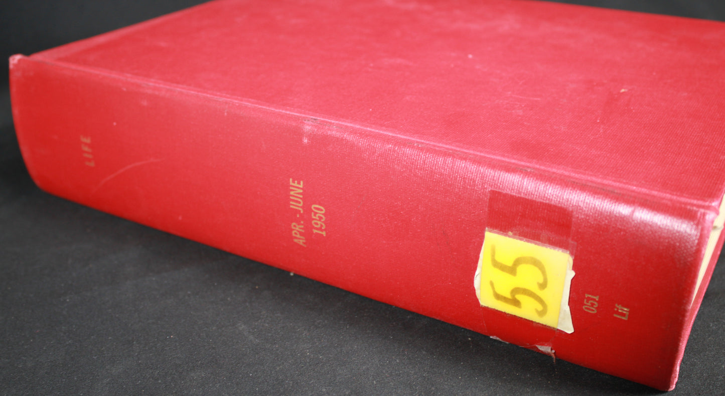 Bound Volume of Vintage LIFE Magazines April to June 1950 Mid-Century History