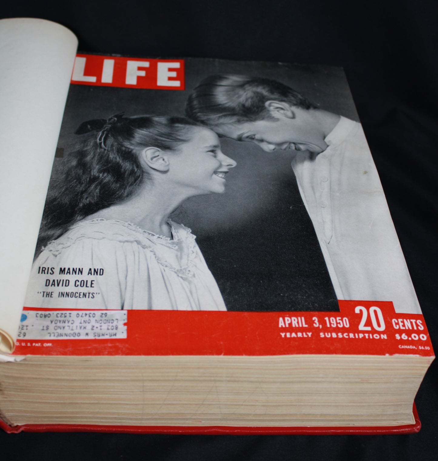 Bound Volume of Vintage LIFE Magazines April to June 1950 Mid-Century History