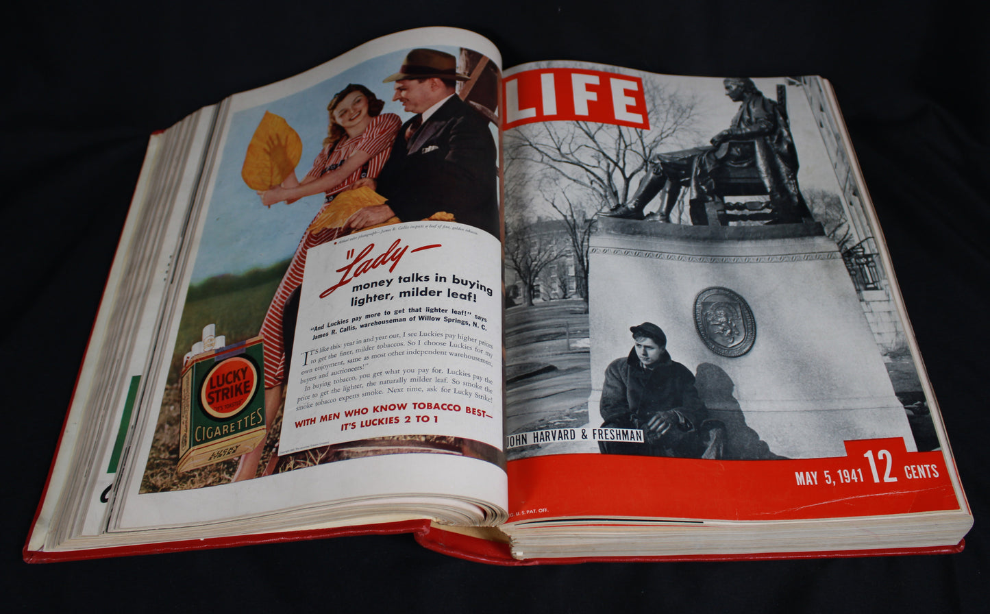 Bound Volume of Vintage Life Magazines April to June 1941 WWII Era