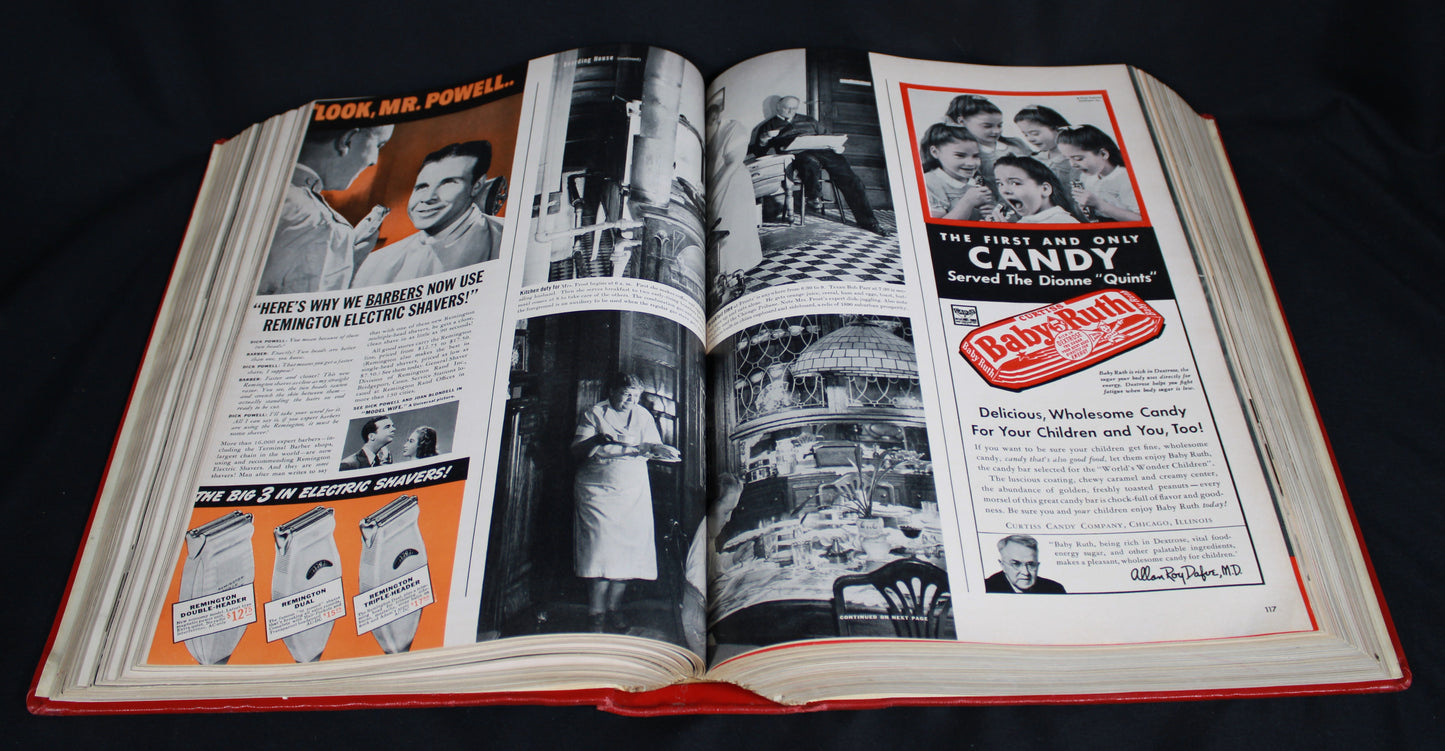 Bound Volume of Vintage Life Magazines April to June 1941 WWII Era