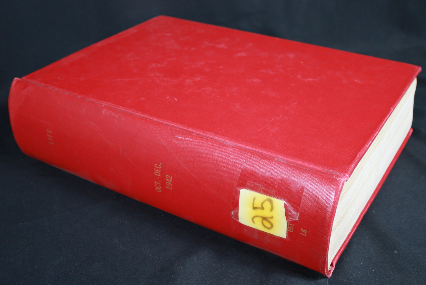 Bound Volume of Vintage Life Magazines October to December 1942 WWII Era