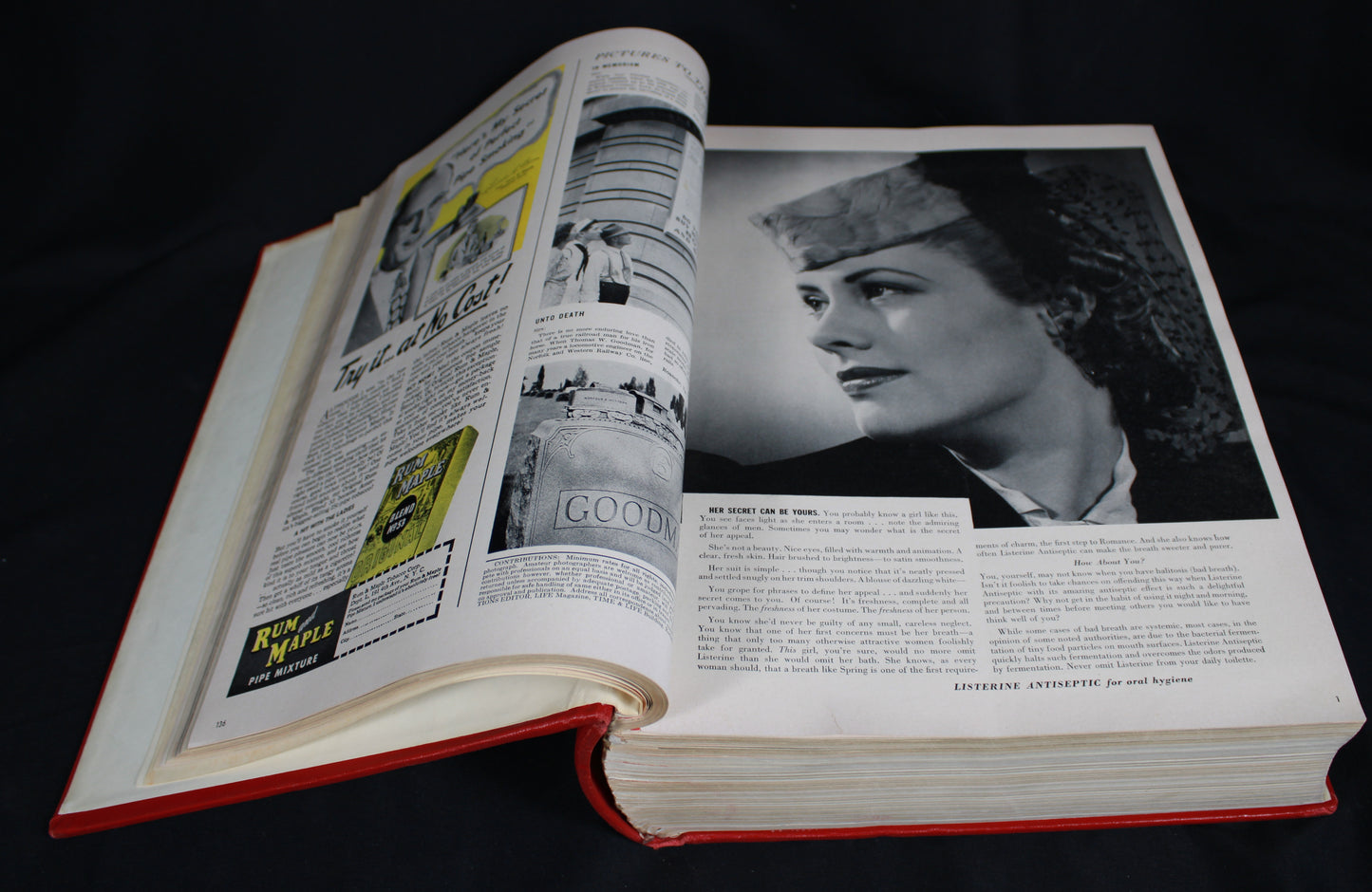 Bound Volume of Vintage Life Magazines October to December 1942 WWII Era