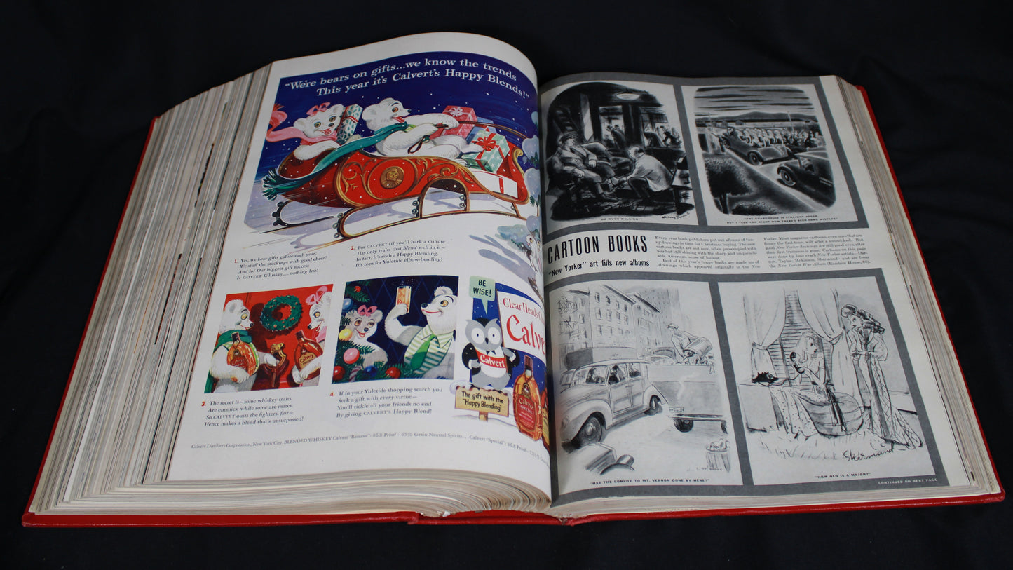 Bound Volume of Vintage Life Magazines October to December 1942 WWII Era