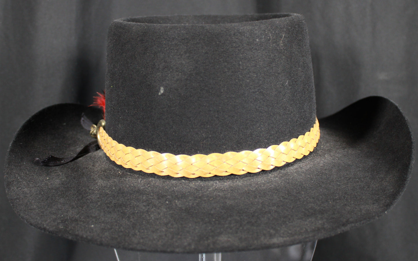 Akubra Imperial Quality Black Pure Fur Felt Australian Outback Hat Size 56