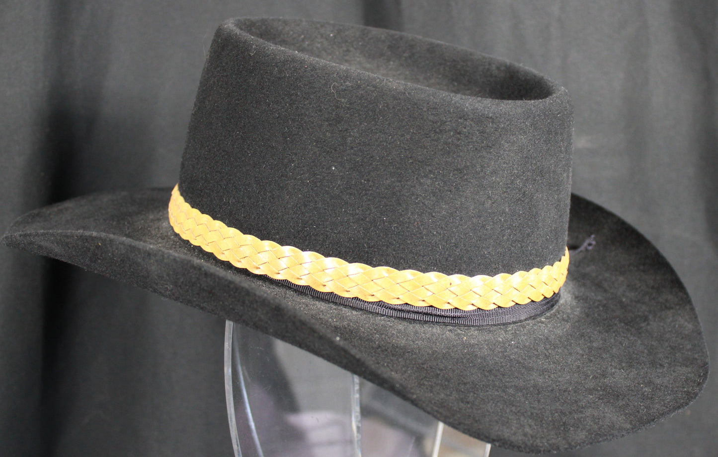 Akubra Imperial Quality Black Pure Fur Felt Australian Outback Hat Size 56
