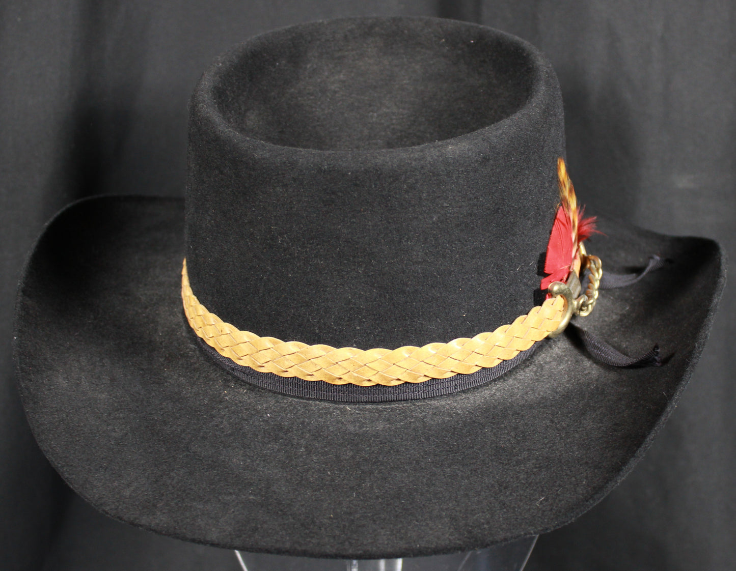 Akubra Imperial Quality Black Pure Fur Felt Australian Outback Hat Size 56