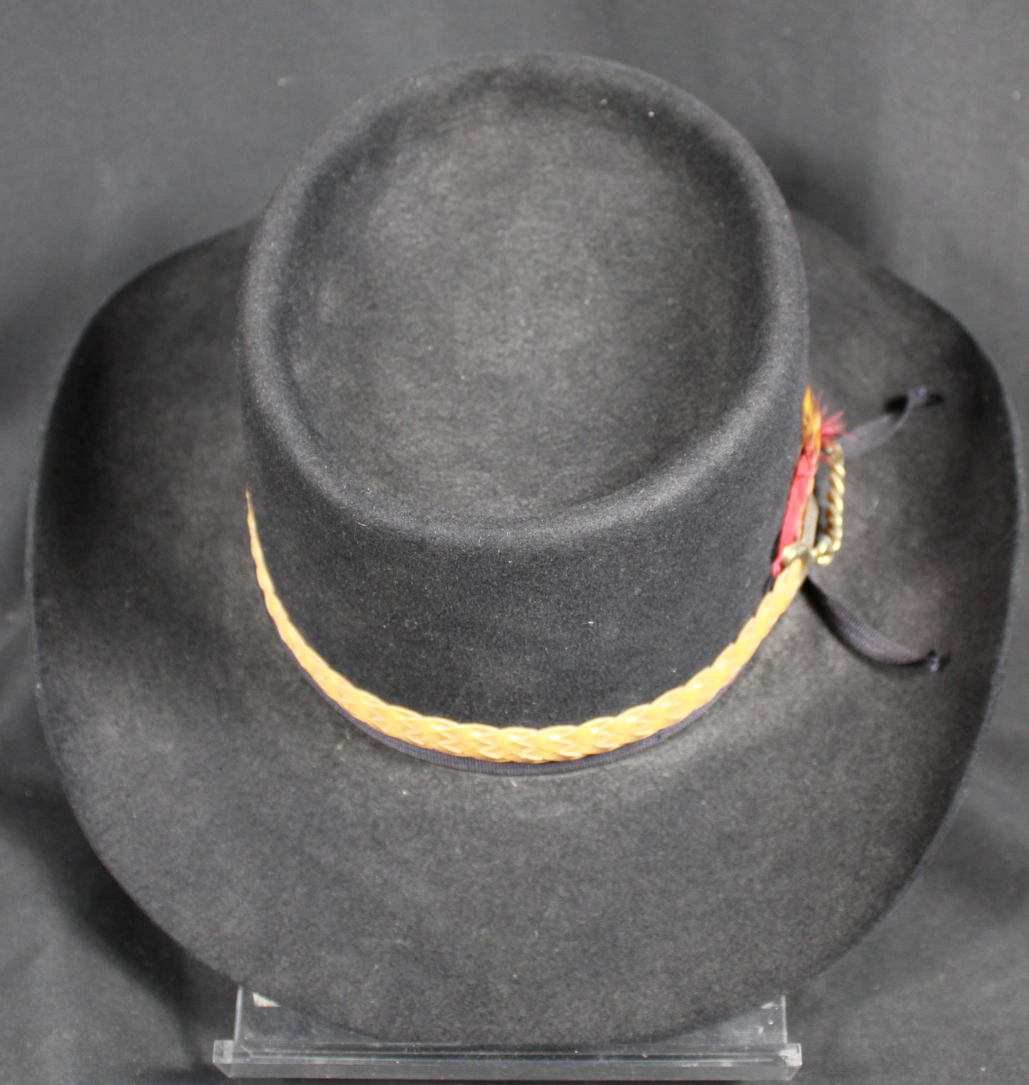 Akubra Imperial Quality Black Pure Fur Felt Australian Outback Hat Size 56