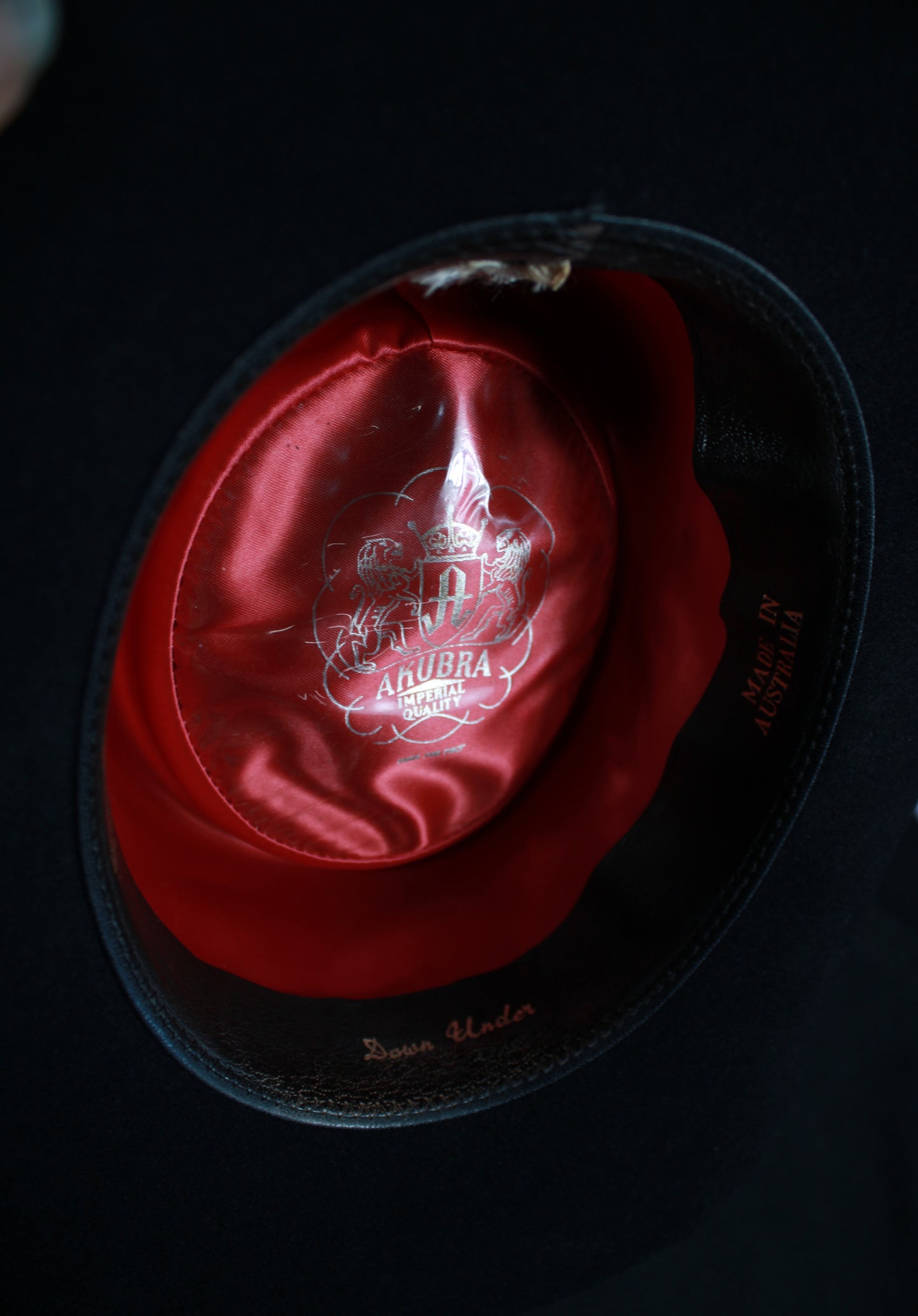 Akubra Imperial Quality Black Pure Fur Felt Australian Outback Hat Size 56