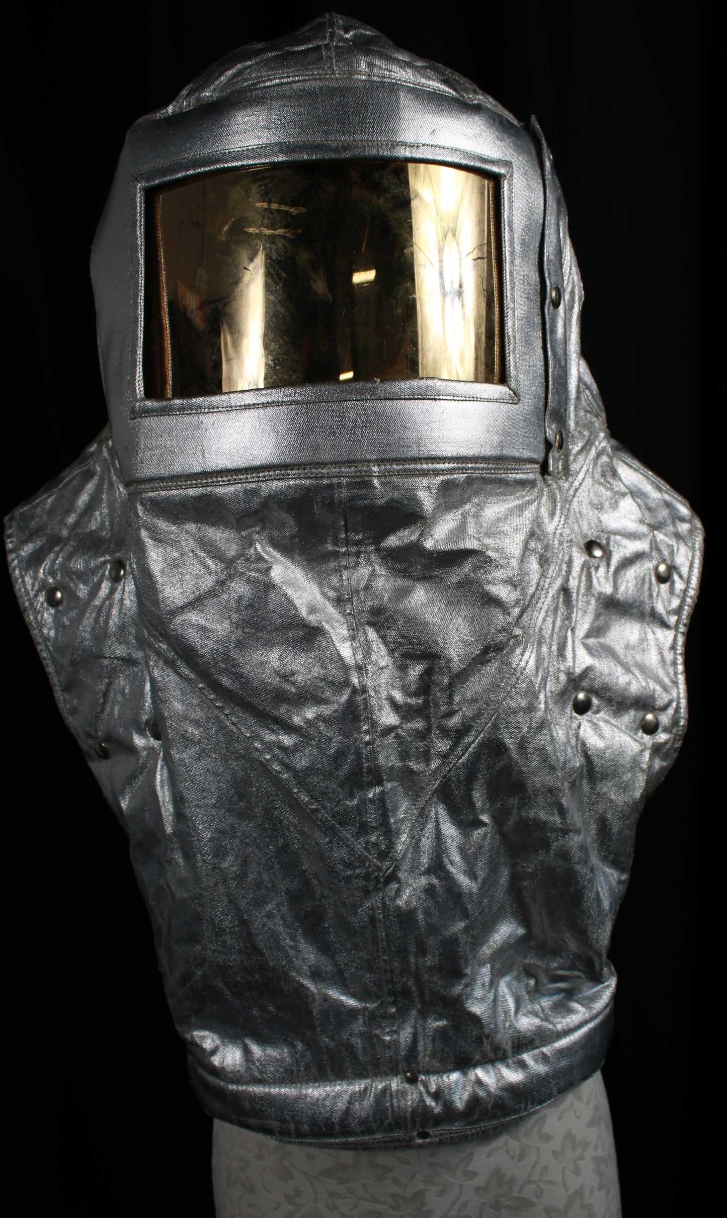Vintage 1968 German Excalor Aluminized Fire Proximity Hood Helmet Römer DIN 4840