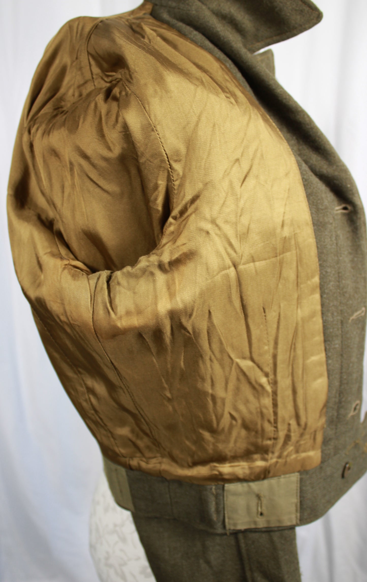 Vintage 1955 Master Craft Royal Canadian Army Cadet Khaki Wool Battledress Jacket Blouse Size 22