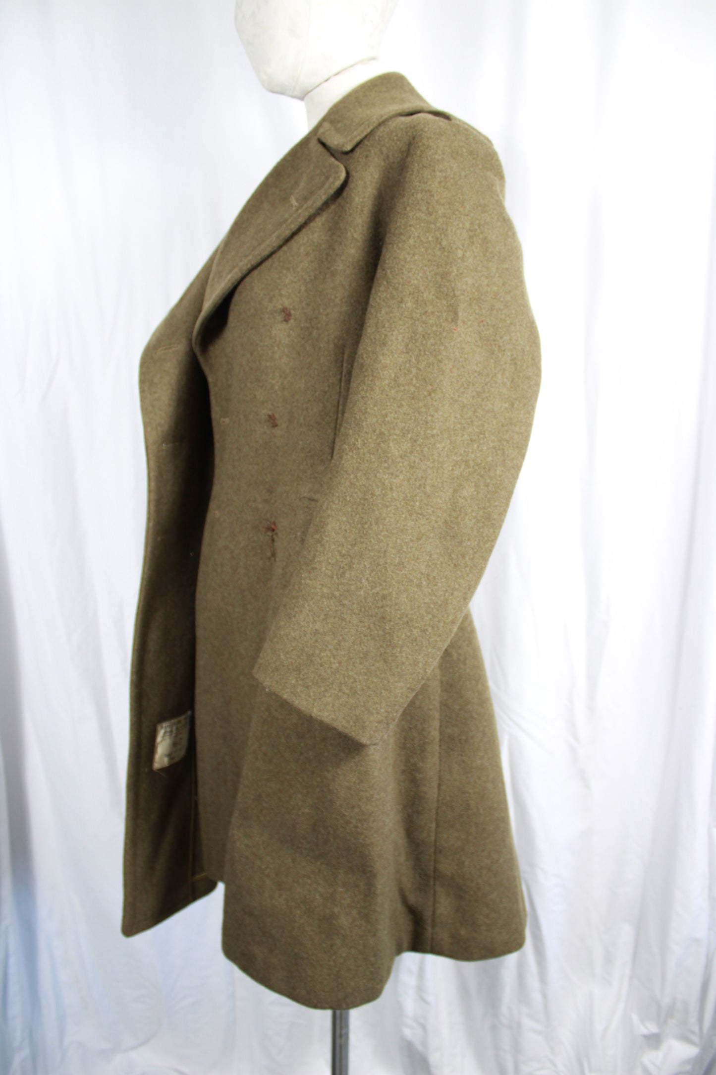 Vintage 1953-54 Rubenstein Bros Canadian Army 49 Pattern Wool Overcoat Jacket Size 2
