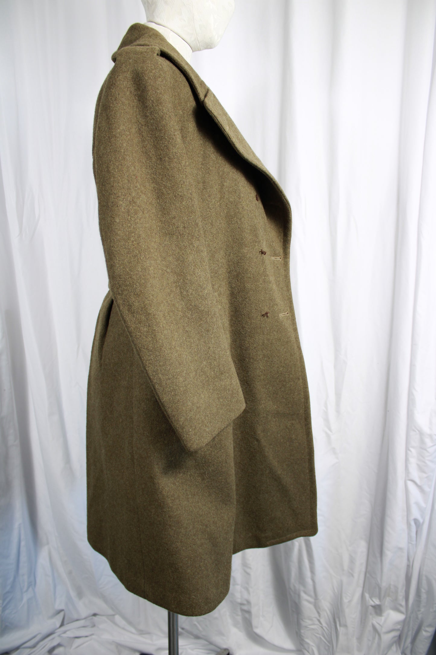Vintage 1953-54 Rubenstein Bros Canadian Army 49 Pattern Wool Overcoat Jacket Size 2