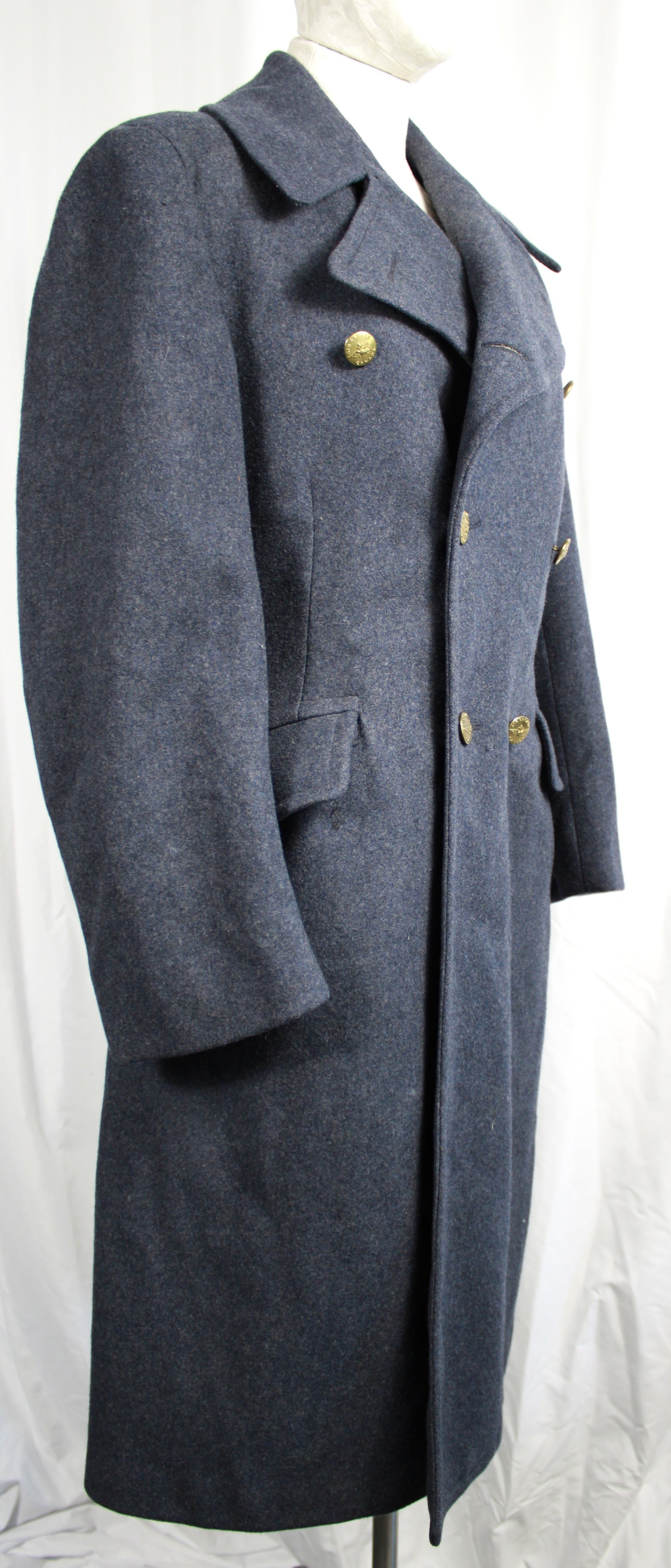 Vintage 1953 Rubenstein Bros Canadian Air Cadet 51 Pattern Wool Overcoat Size C15