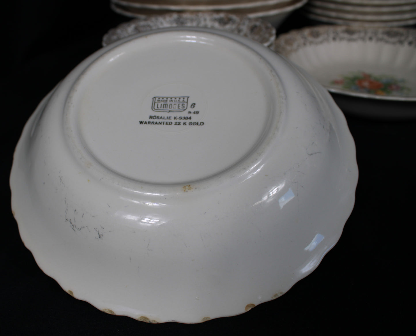 Limoges USA Rosalie Dinnerware Set - Warranted 22K Gold 126pcs