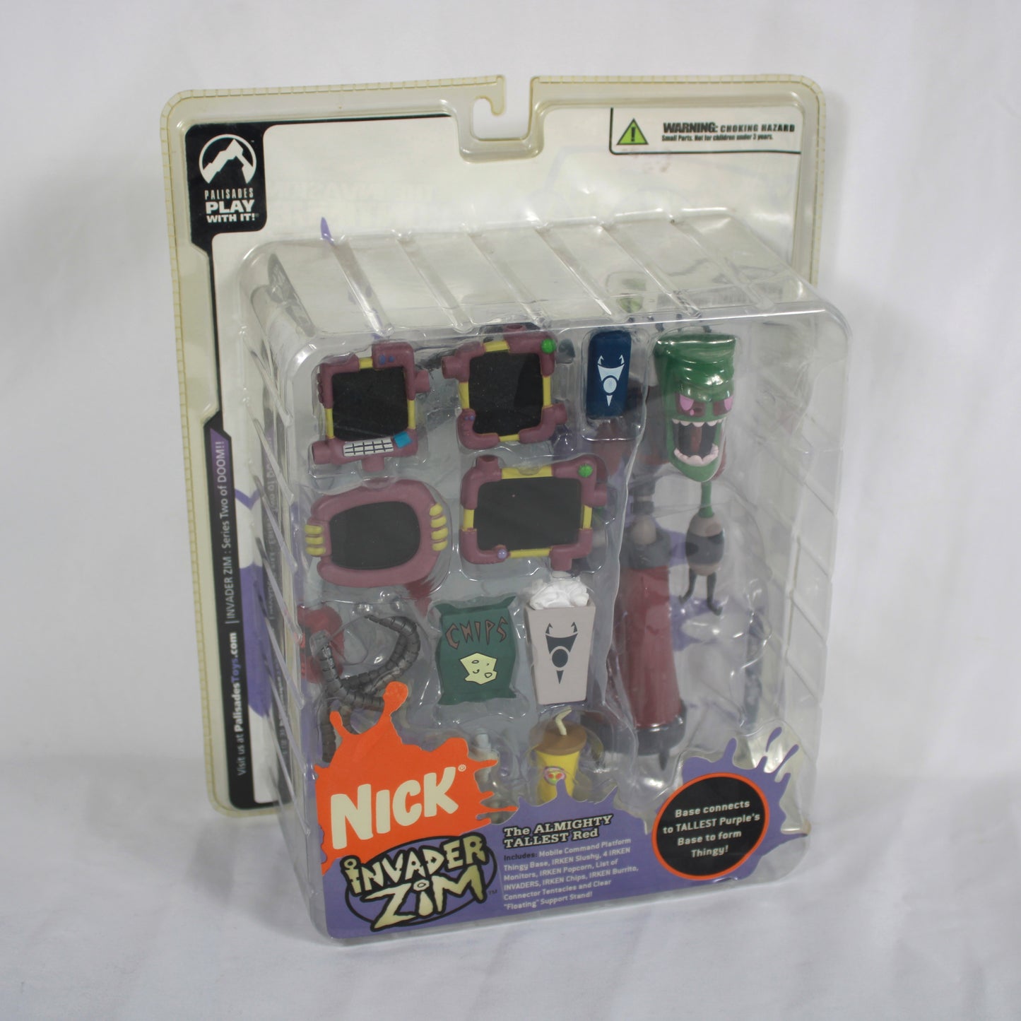 Toy figure set in packaging with 'Nick Invader Zim' branding on a white background