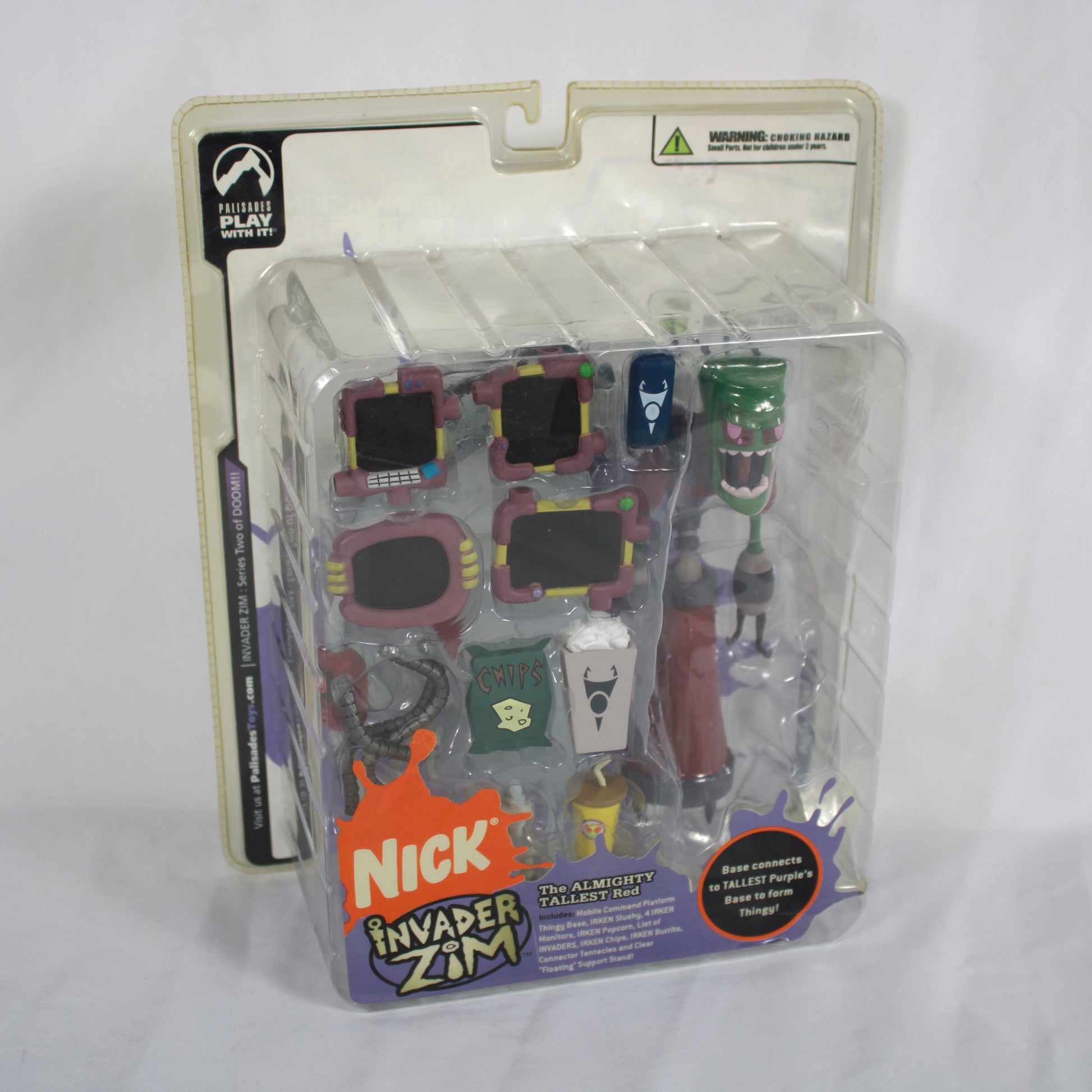 Toy figure set in packaging with 'Nick Invader Zim' branding on a white background