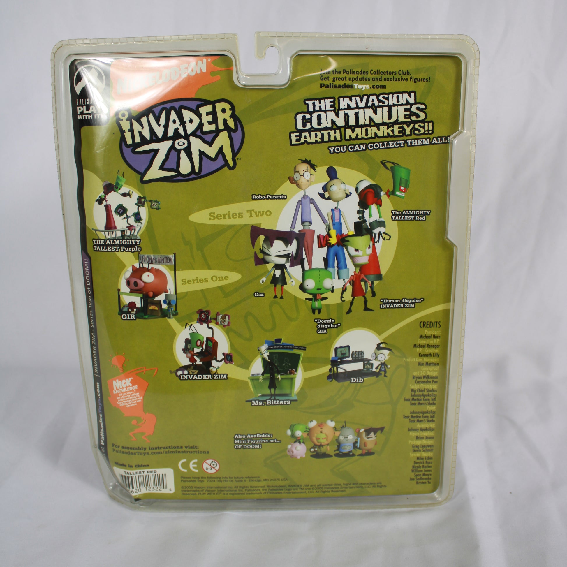 Invader Zim action figure packaging with character illustrations on a white background
