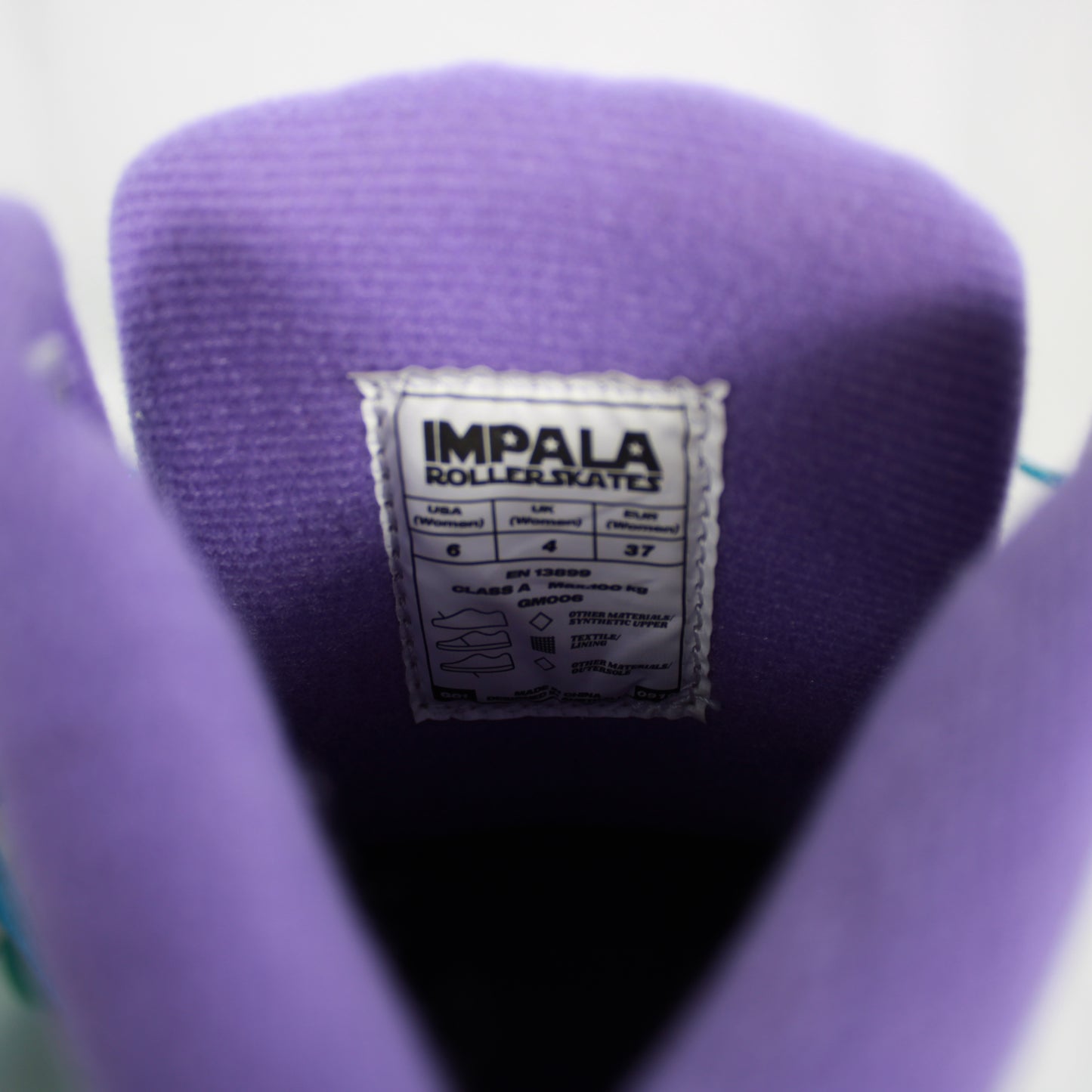 Roller skate with Impala label on a white background