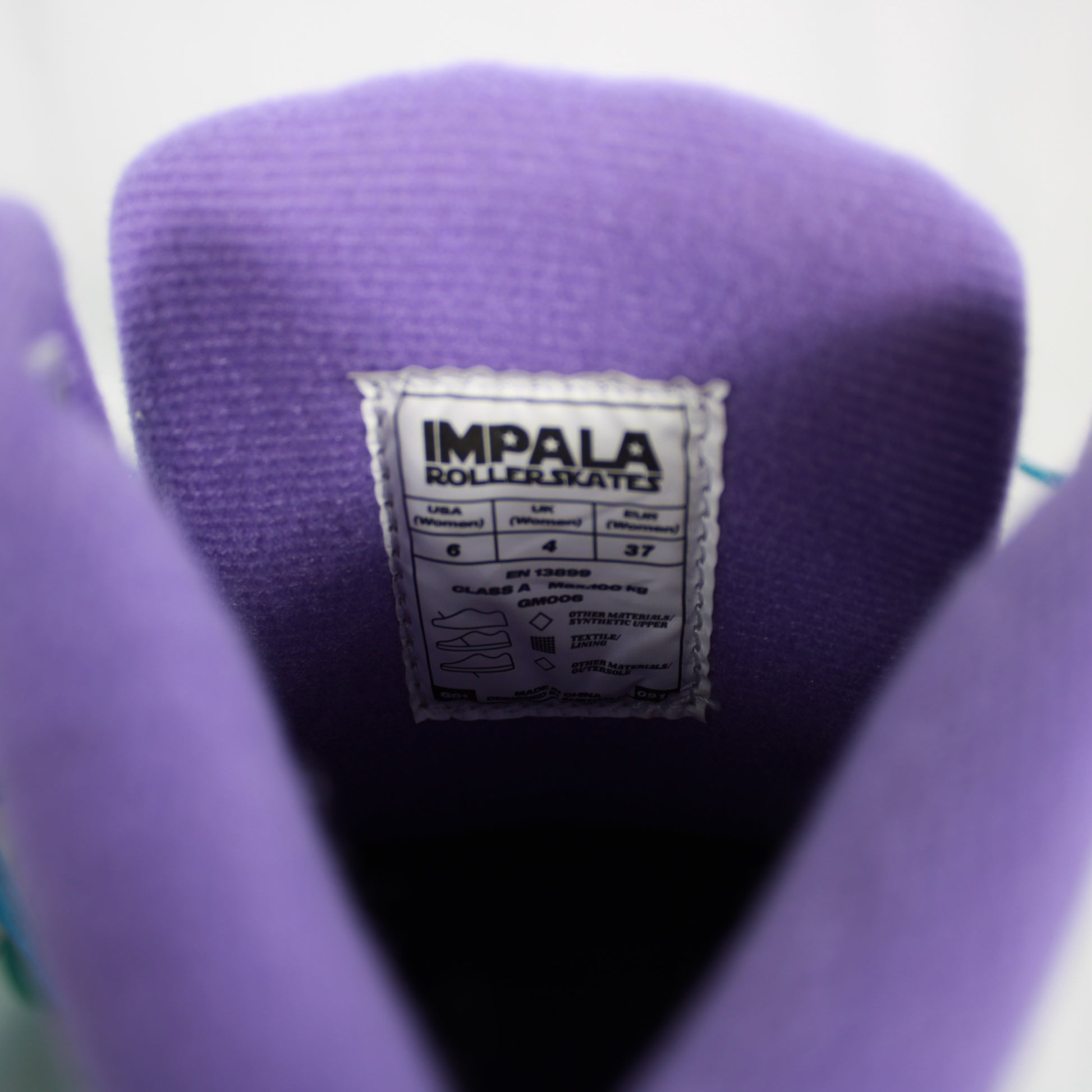 Roller skate with Impala label on a white background