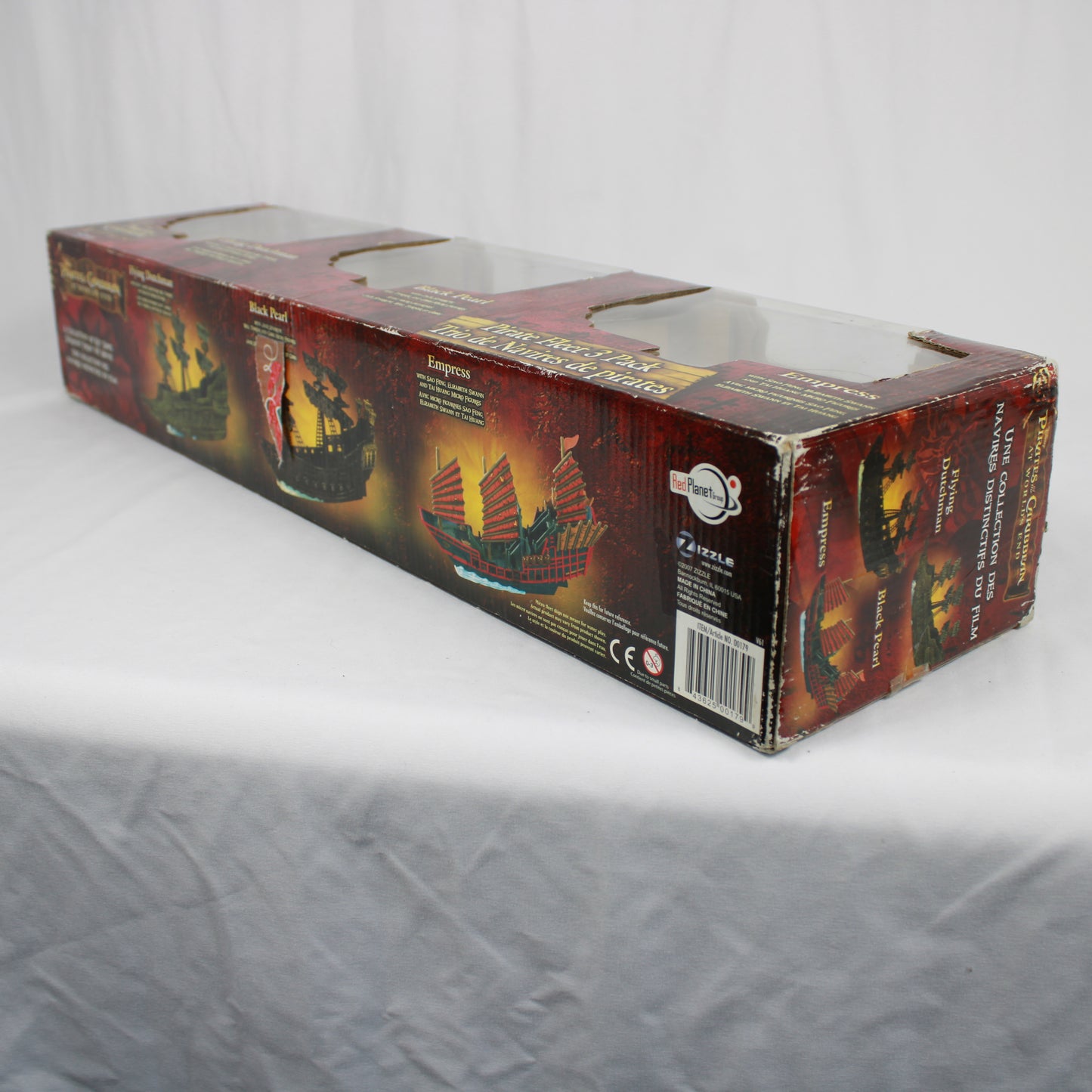 Box of 'Pirates of the Caribbean' pirate ship models