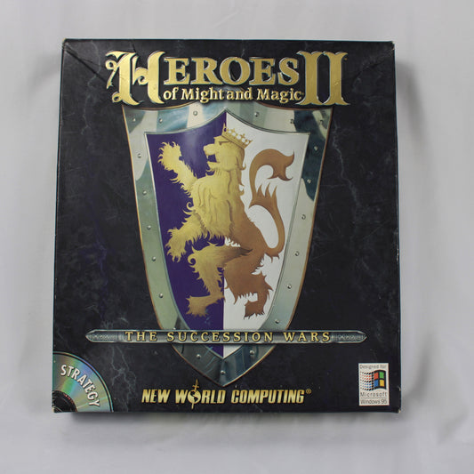 'Heroes of Might and Magic II: The Succession Wars' by New World Computing on a white background