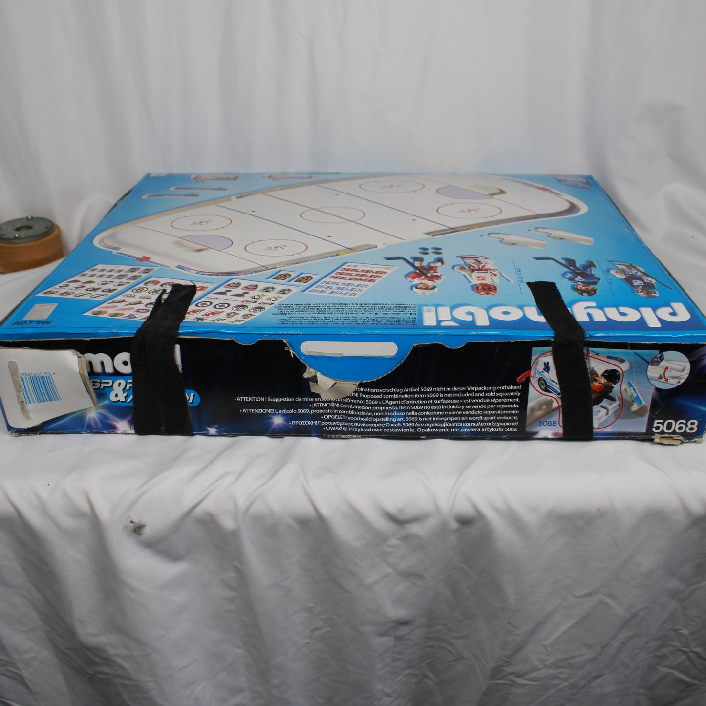 Hockey game box on a white background