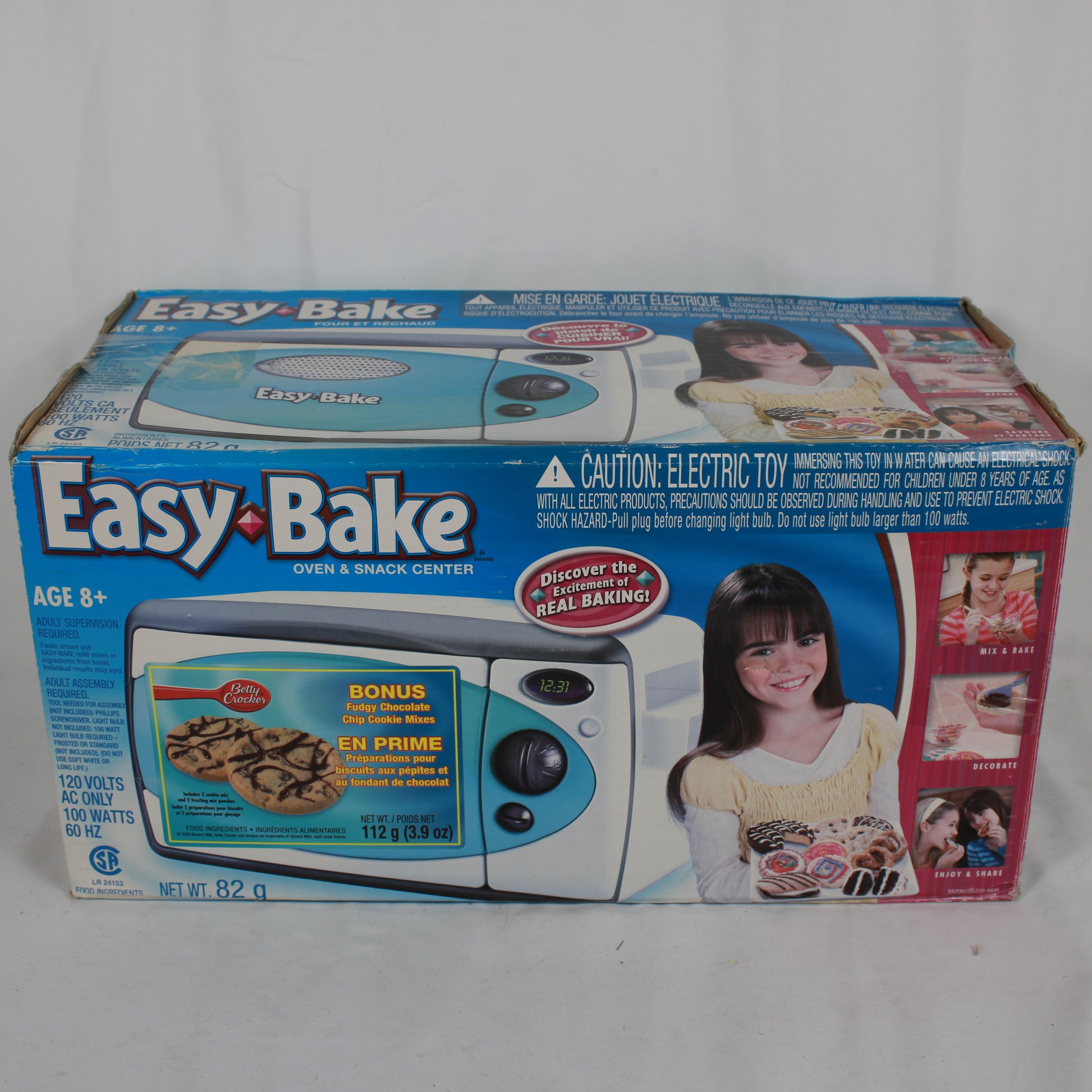 Box of Easy Bake Oven & Snack Center toy on a white background