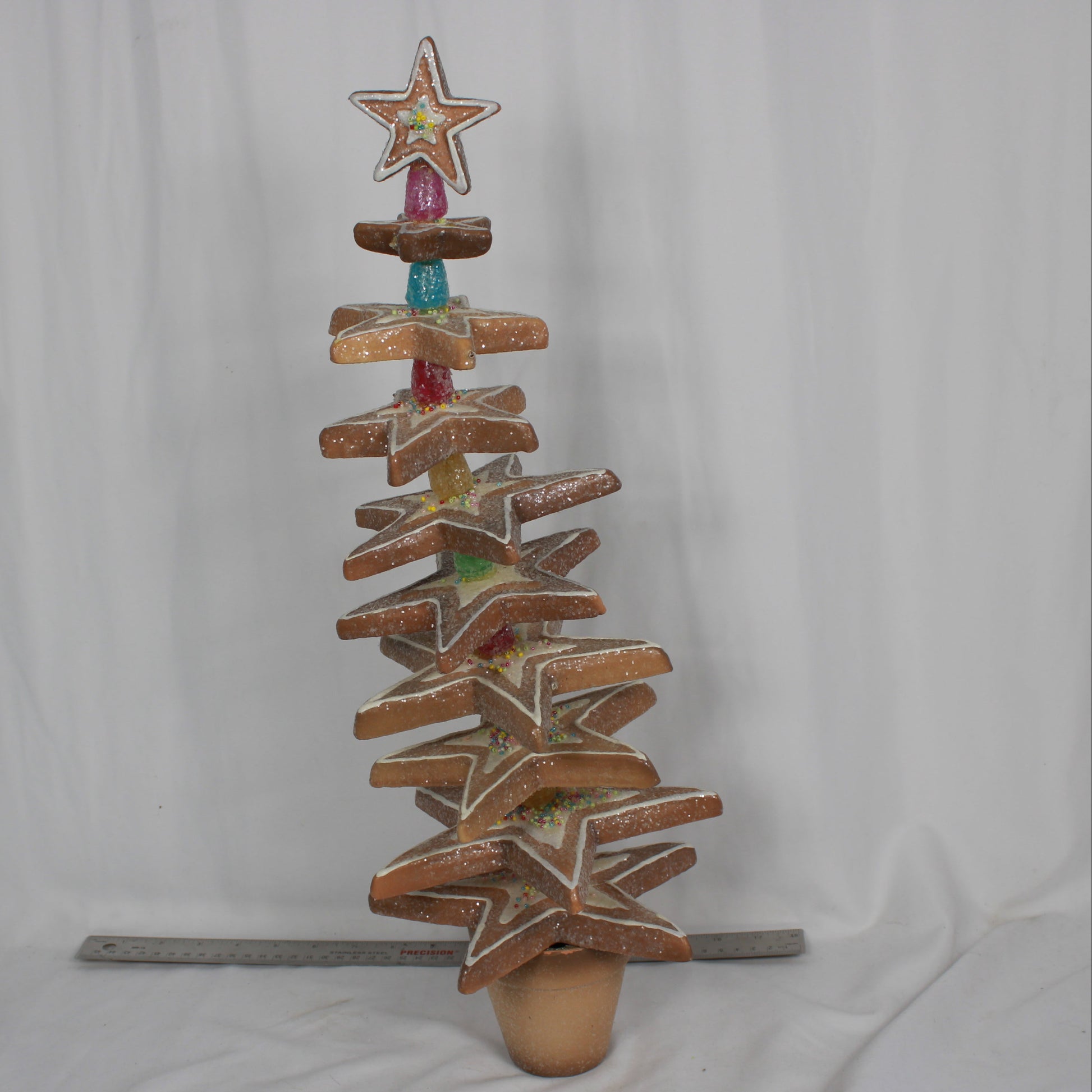 Faux Gingerbread Centerpiece 18 Inch