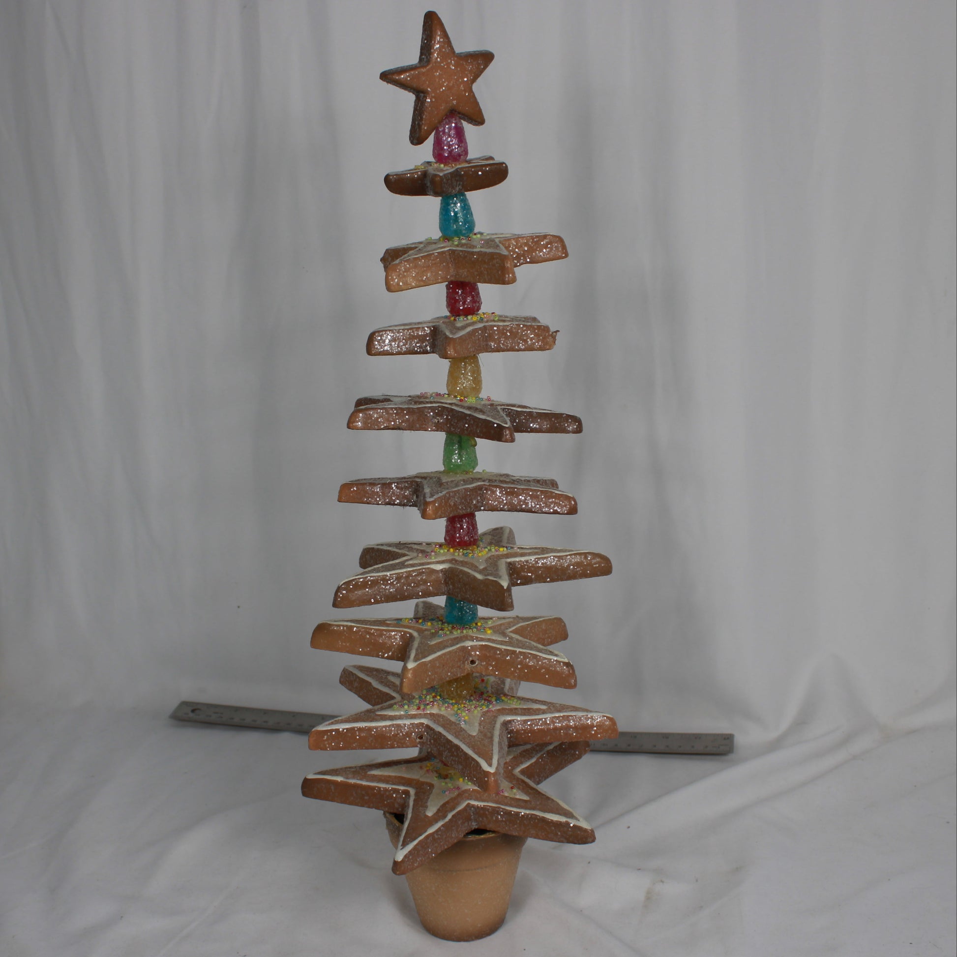Faux Gingerbread Centerpiece 18 Inch