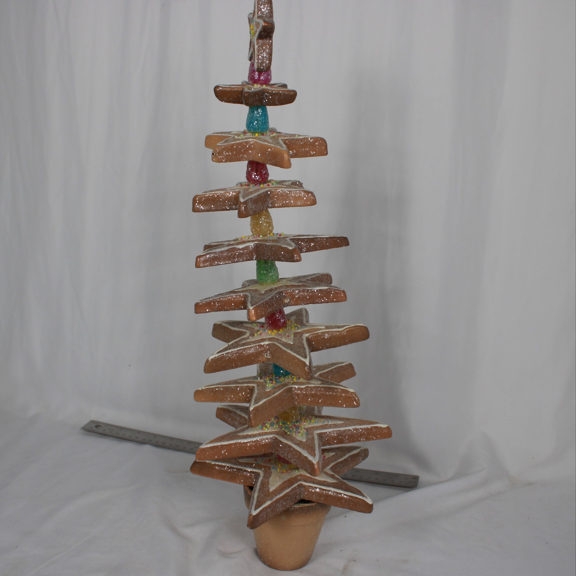 Faux Gingerbread Centerpiece 18 Inch