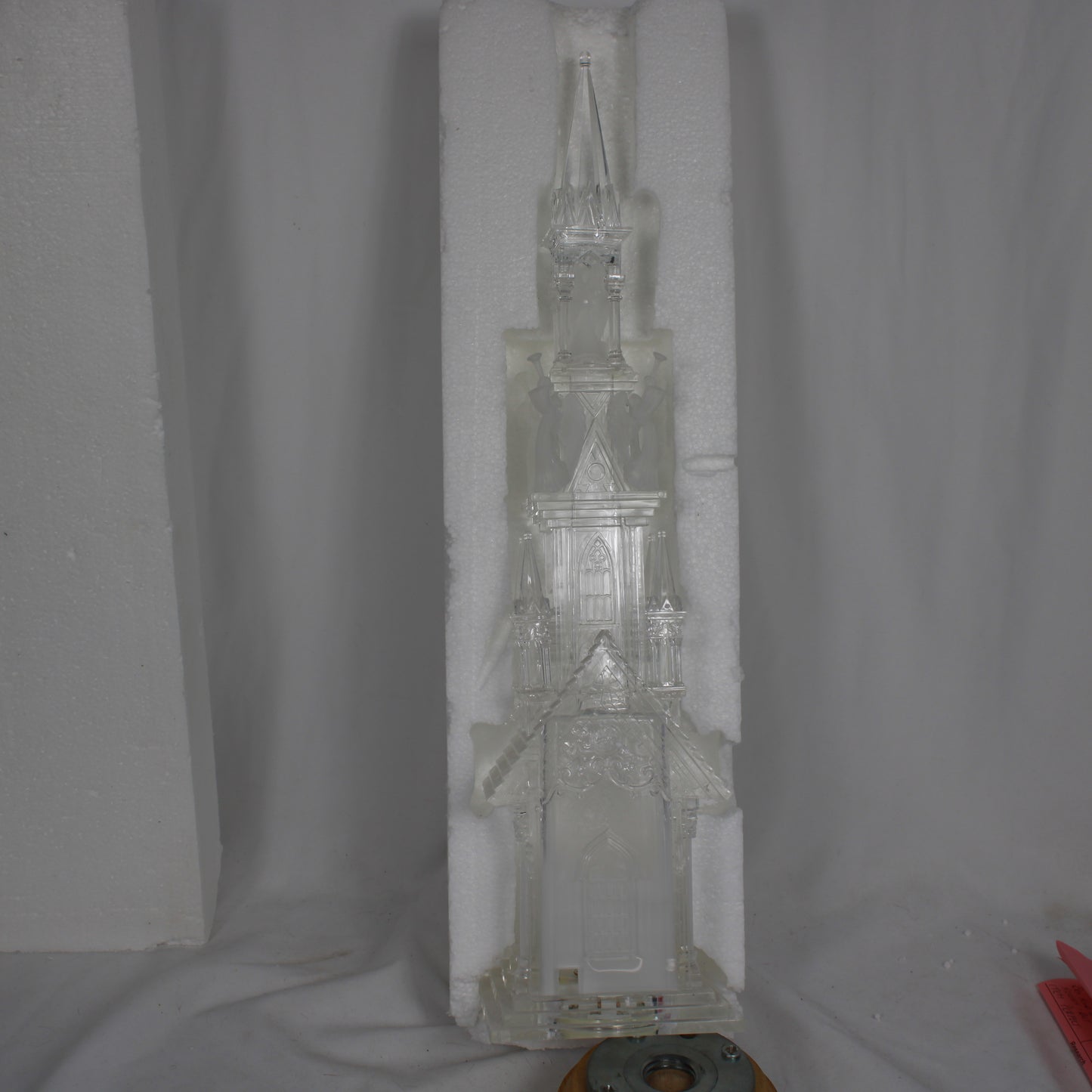 Danson Elegance 18-Inch Light-Up Clear Acrylic Christmas Cathedral Tabletop Decor