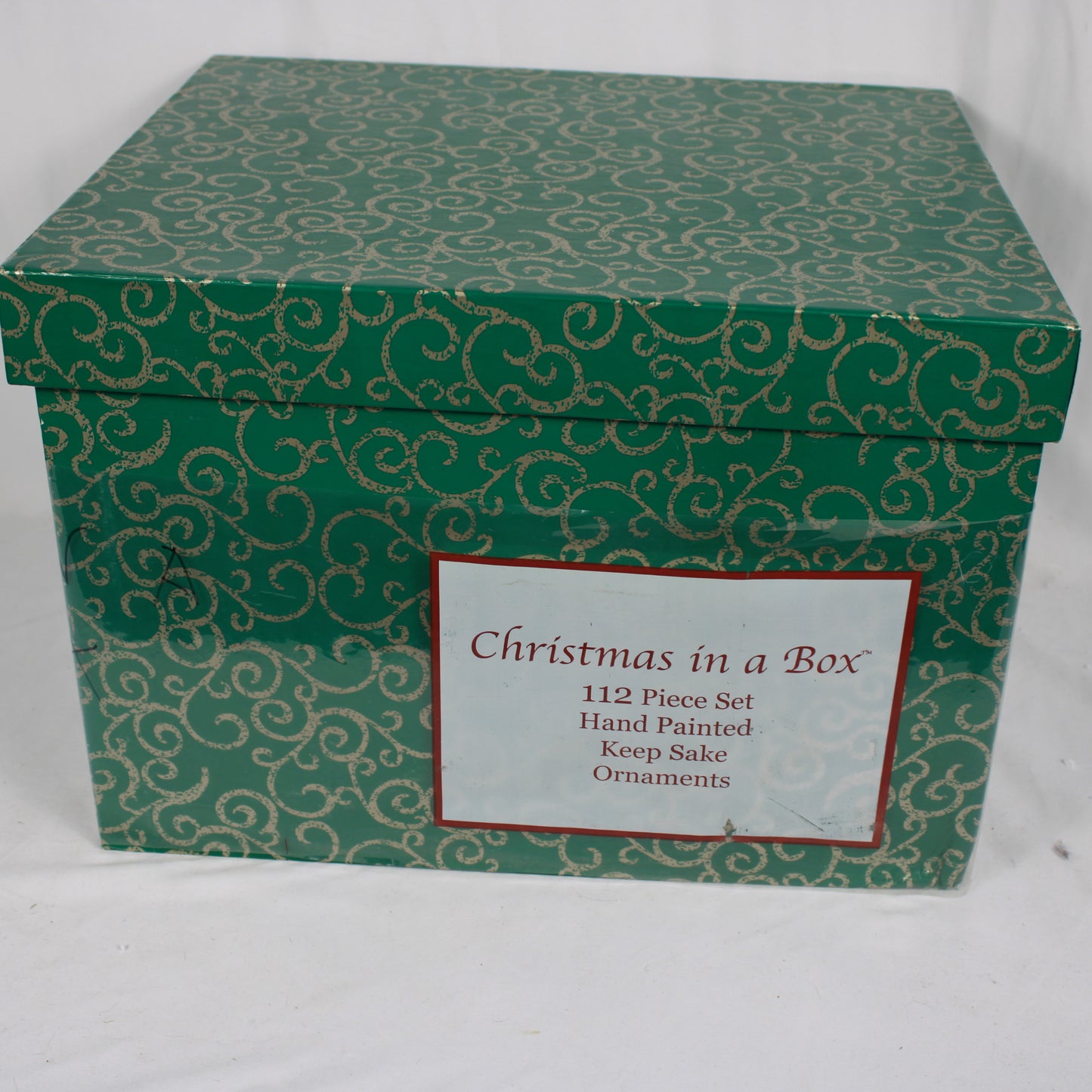 Vintage Christmas in a Box 112 Piece Hand Painted Keepsake Ornament Set