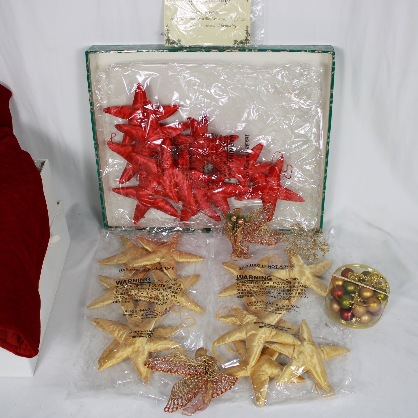 Vintage Christmas in a Box 112 Piece Hand Painted Keepsake Ornament Set
