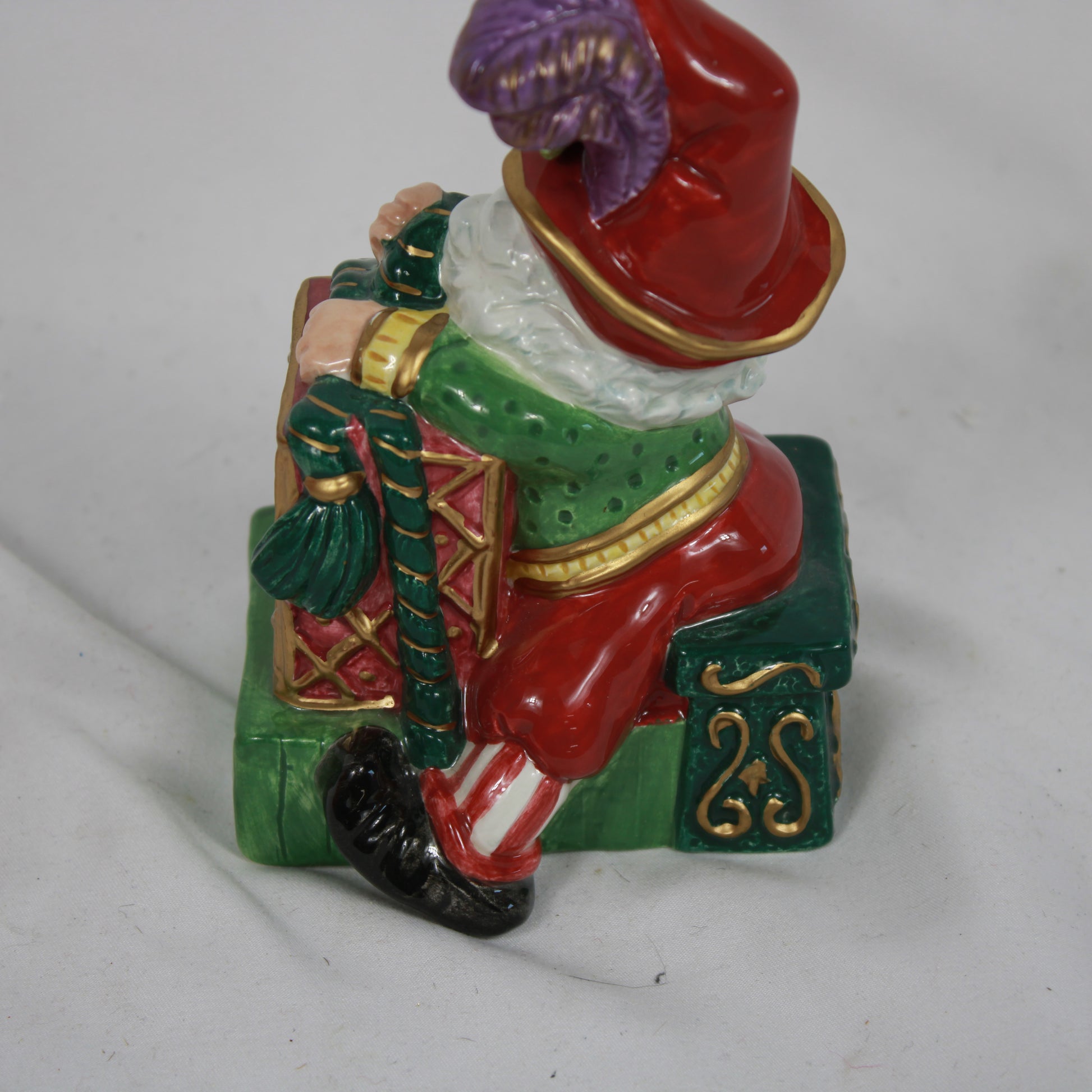 Fitz & Floyd 2003 Christmas Court Santa Ceramic Bell Figurine