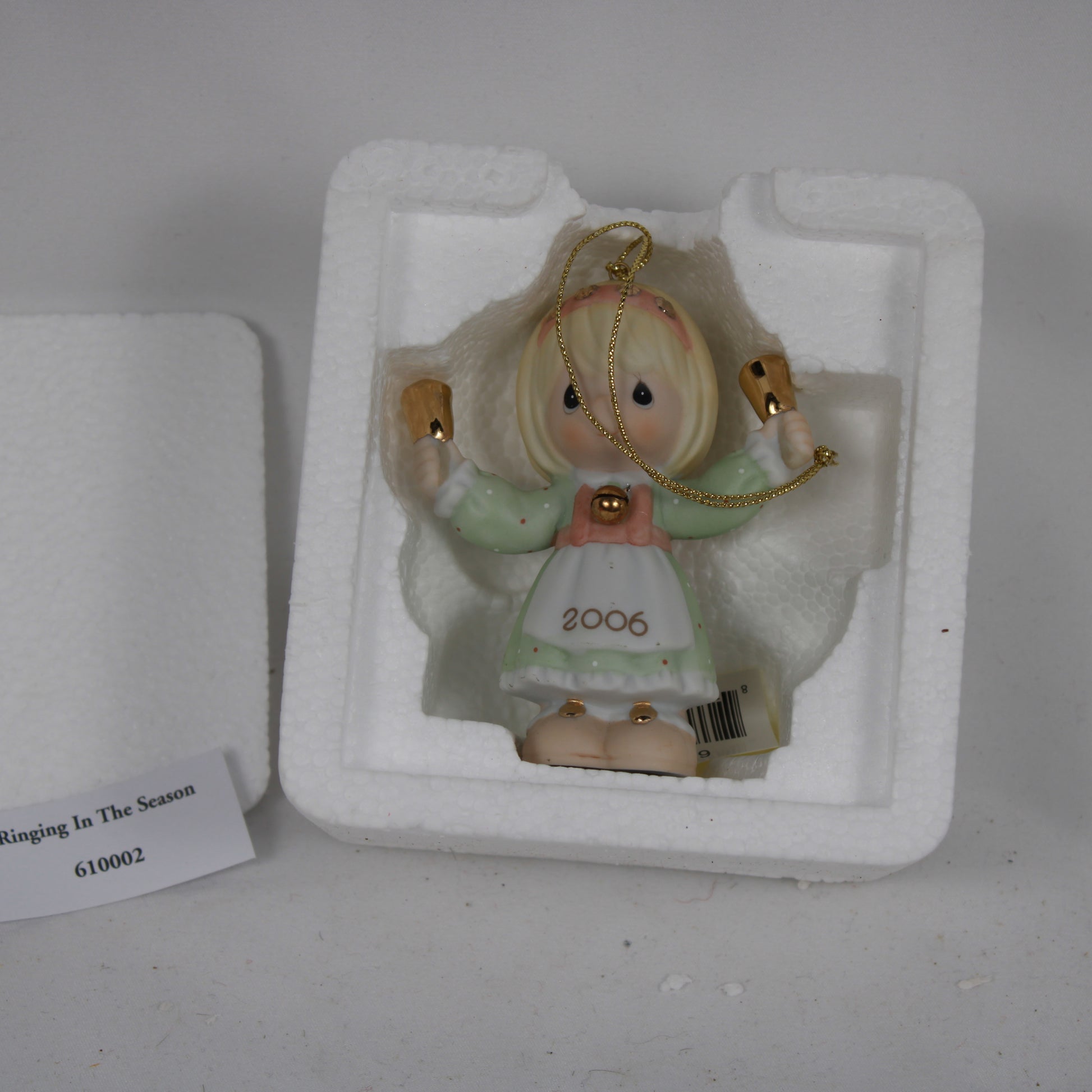 Precious Moments 2006 Ringing In The Season Porcelain Ornament