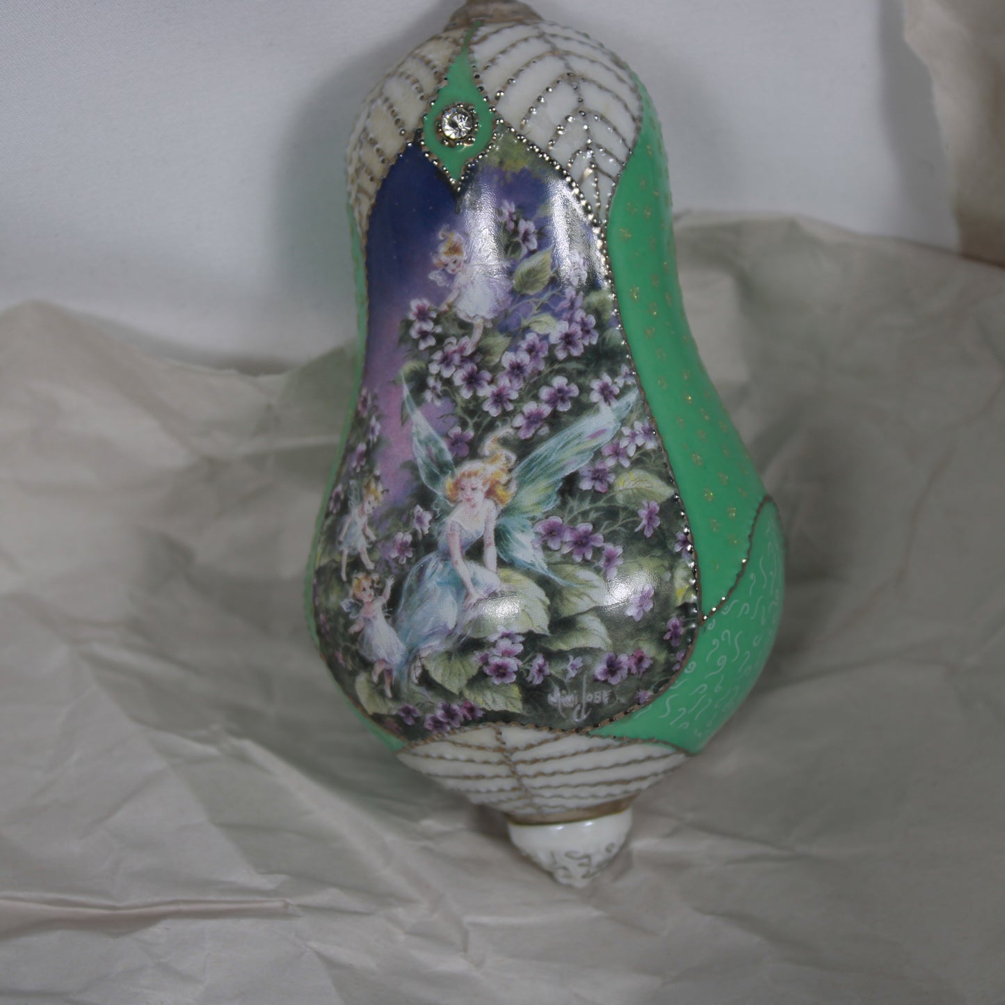 Bradford Exchange Mimi Jobe Fairyland Fairy Ornaments Set of 5