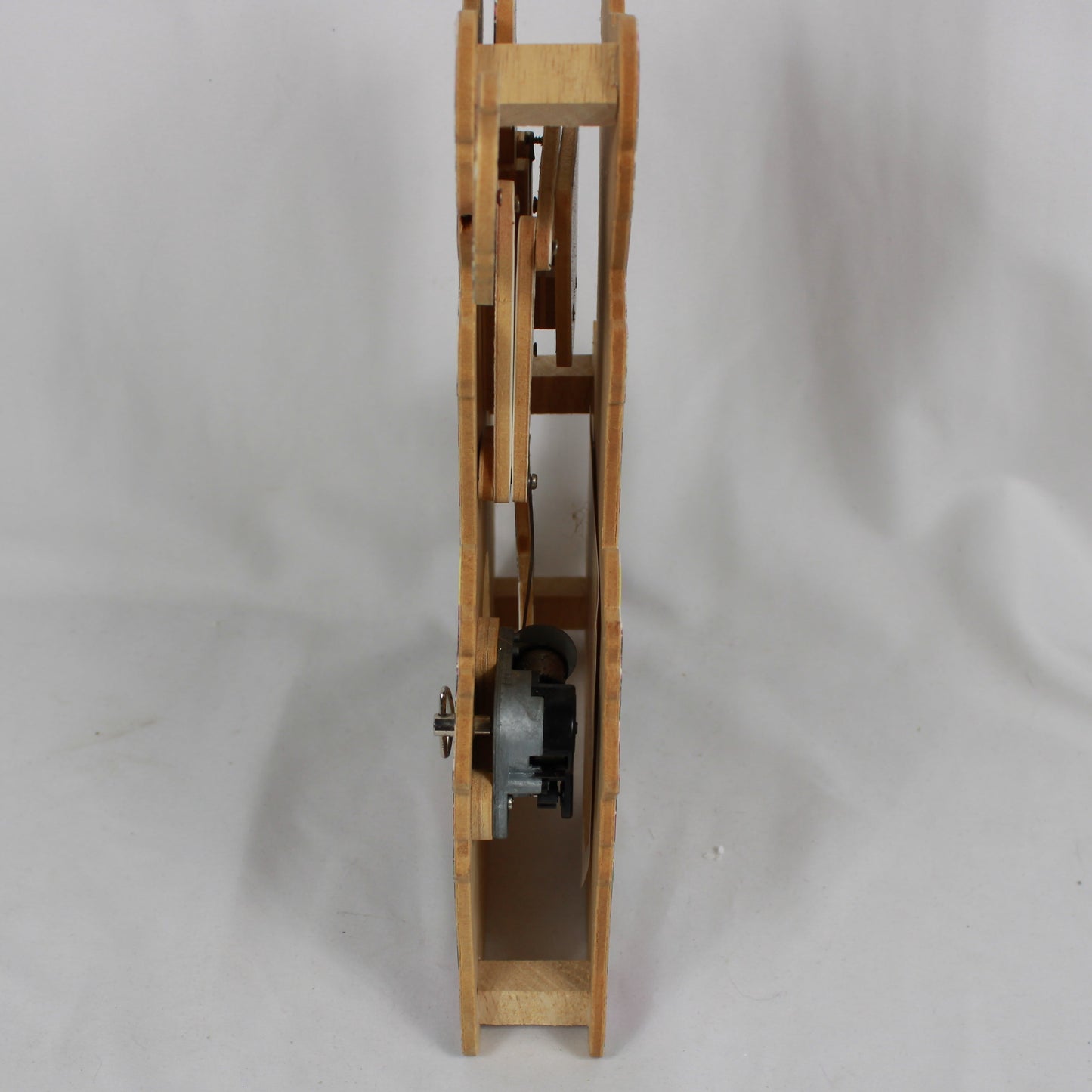 Vintage 3D Animated Wooden Santa in Chimney Fireplace Wind Up Music Box