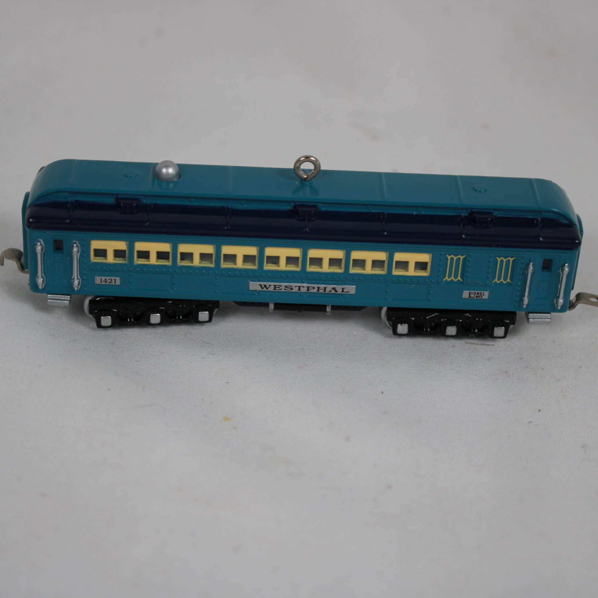 2002 Hallmark Keepsake Lionel Blue Comet Passenger Car Christmas Ornament