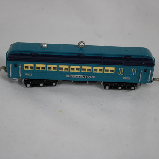 2002 Hallmark Keepsake Lionel Blue Comet Passenger Car Christmas Ornament