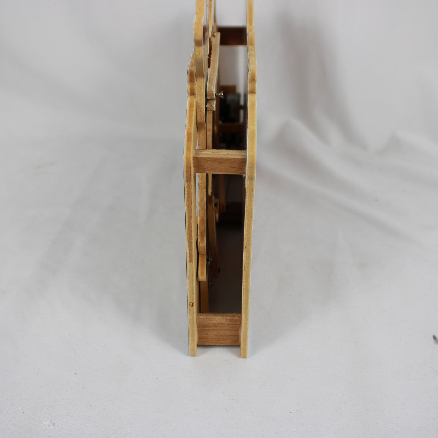 1994 San Francisco Music Box Co 3D Santa's Workshop Animated Wooden Music Box